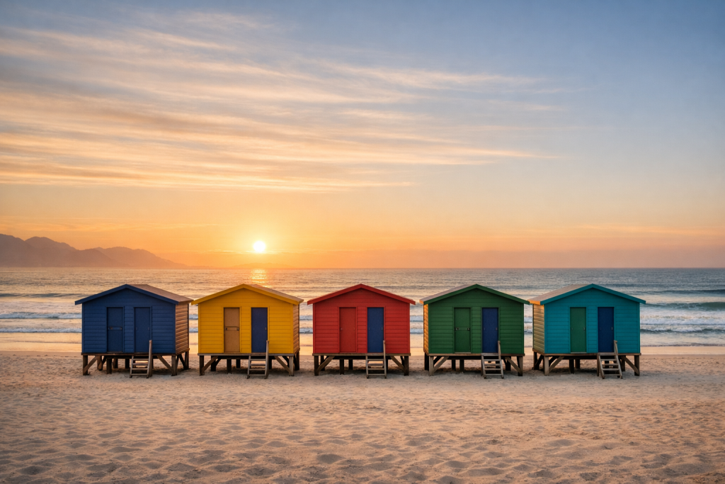 Tile Murals Beach Huts
